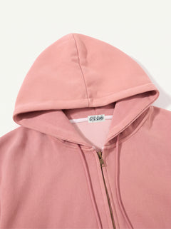 OYL-Lab Vintage Star Graphic Zip Up Hoodie