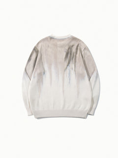 OYL-Lab Gradient Tie‑Dye Crewneck Sweater