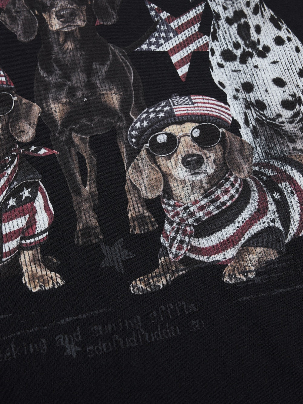 OYL‑Lab Retro Puppy Print Faded Gradient Sweatshirt