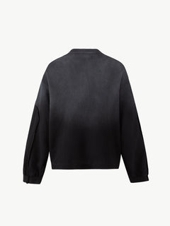 OYL-Lab Vintage Washed Rhinestone Graphic Bomber Jacket