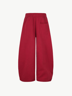 OYL-Lab Paw & Star Print Curved Balloon‑Leg Sweatpants