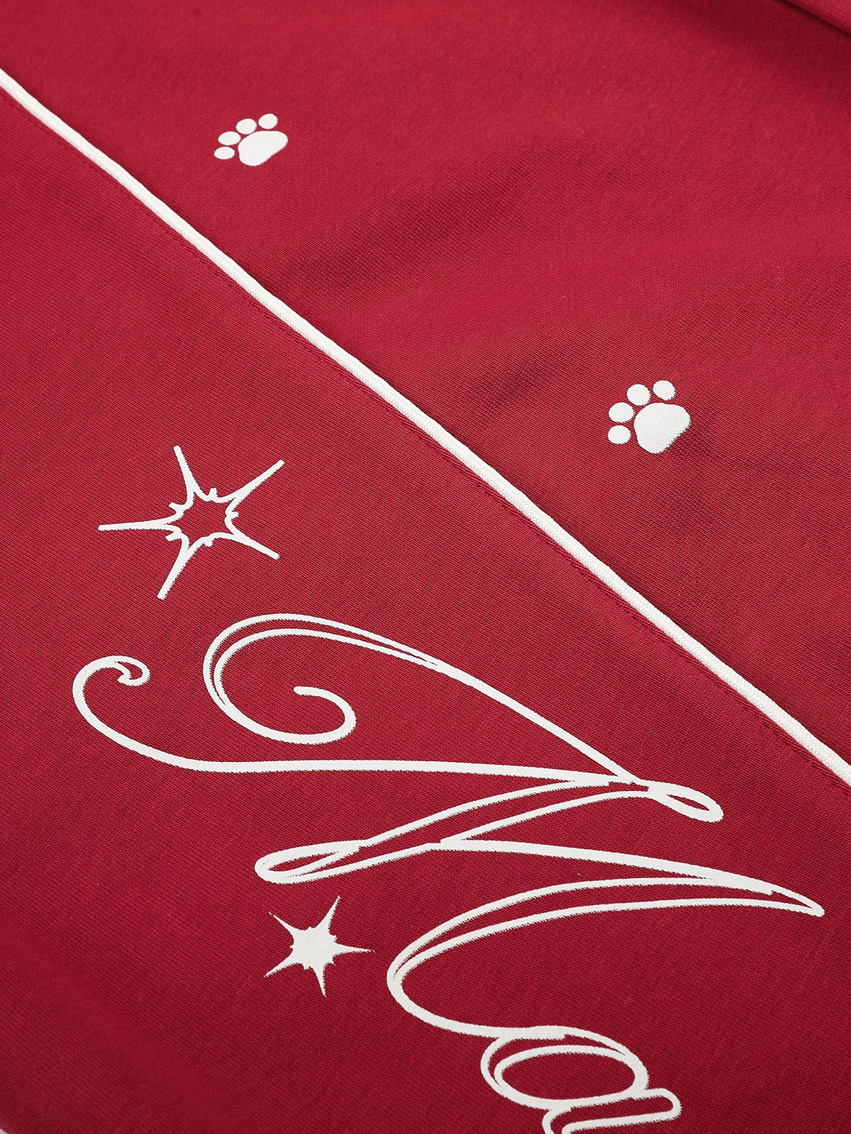 OYL-Lab Paw & Star Print Curved Balloon‑Leg Sweatpants