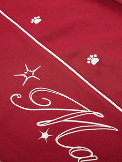 OYL-Lab Paw & Star Print Curved Balloon‑Leg Sweatpants