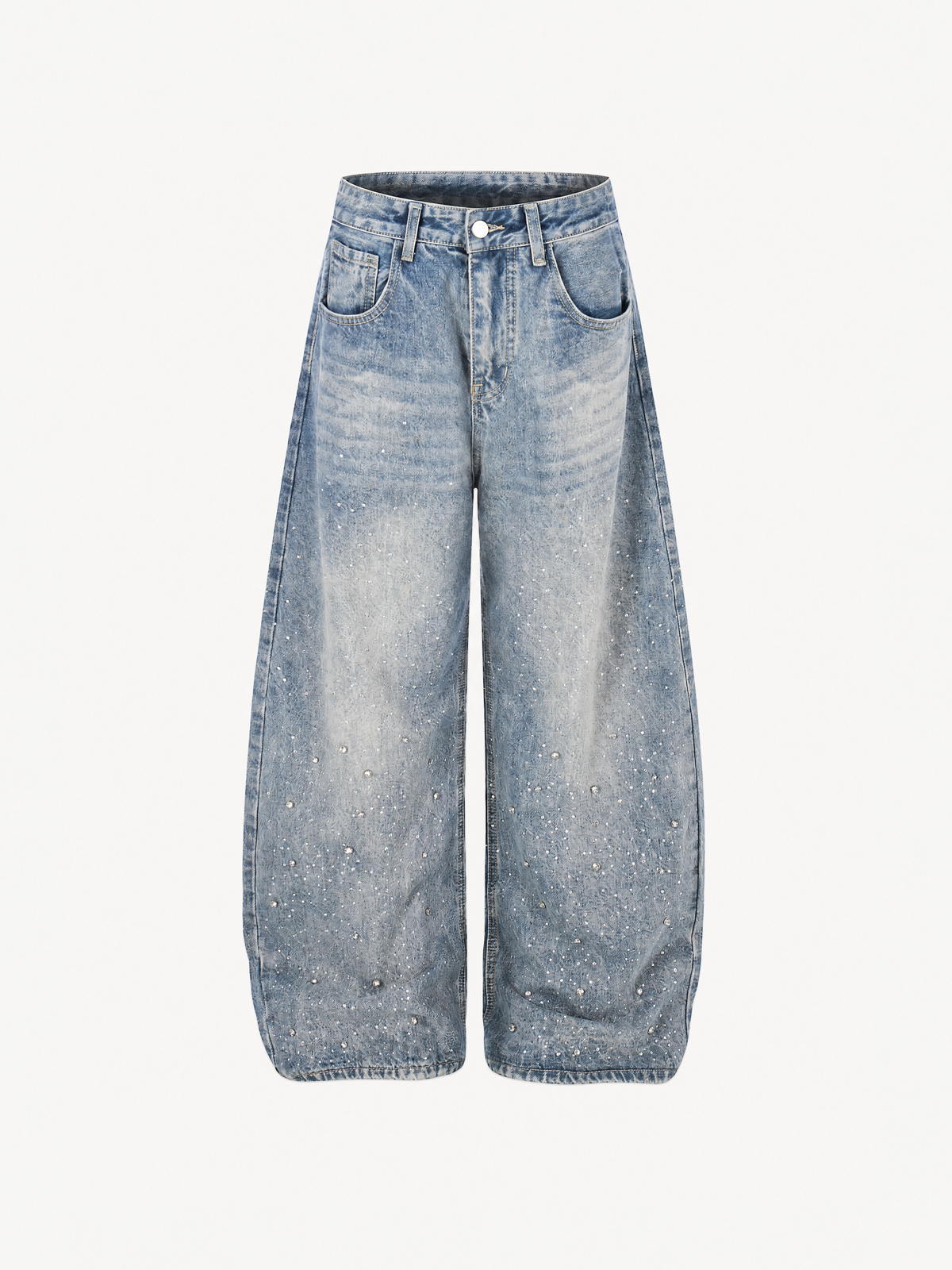 [Copy][Copy][Copy][Copy][Copy]OYL-Lab Vertical Stripe Baggy Jort Denim Shorts