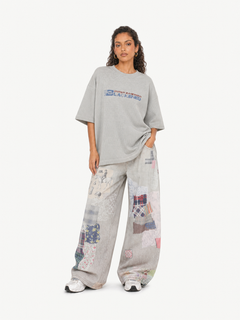 OYL-Lab Waffle Rib Distressed Letter Print Tee