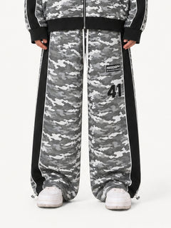 OYL-Lab Camo Contrast Panel Baggy Pants