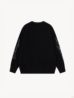 OYL-Lab Cross Figure Jacquard Crewneck Sweater