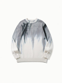 OYL-Lab Gradient Tie‑Dye Crewneck Sweater