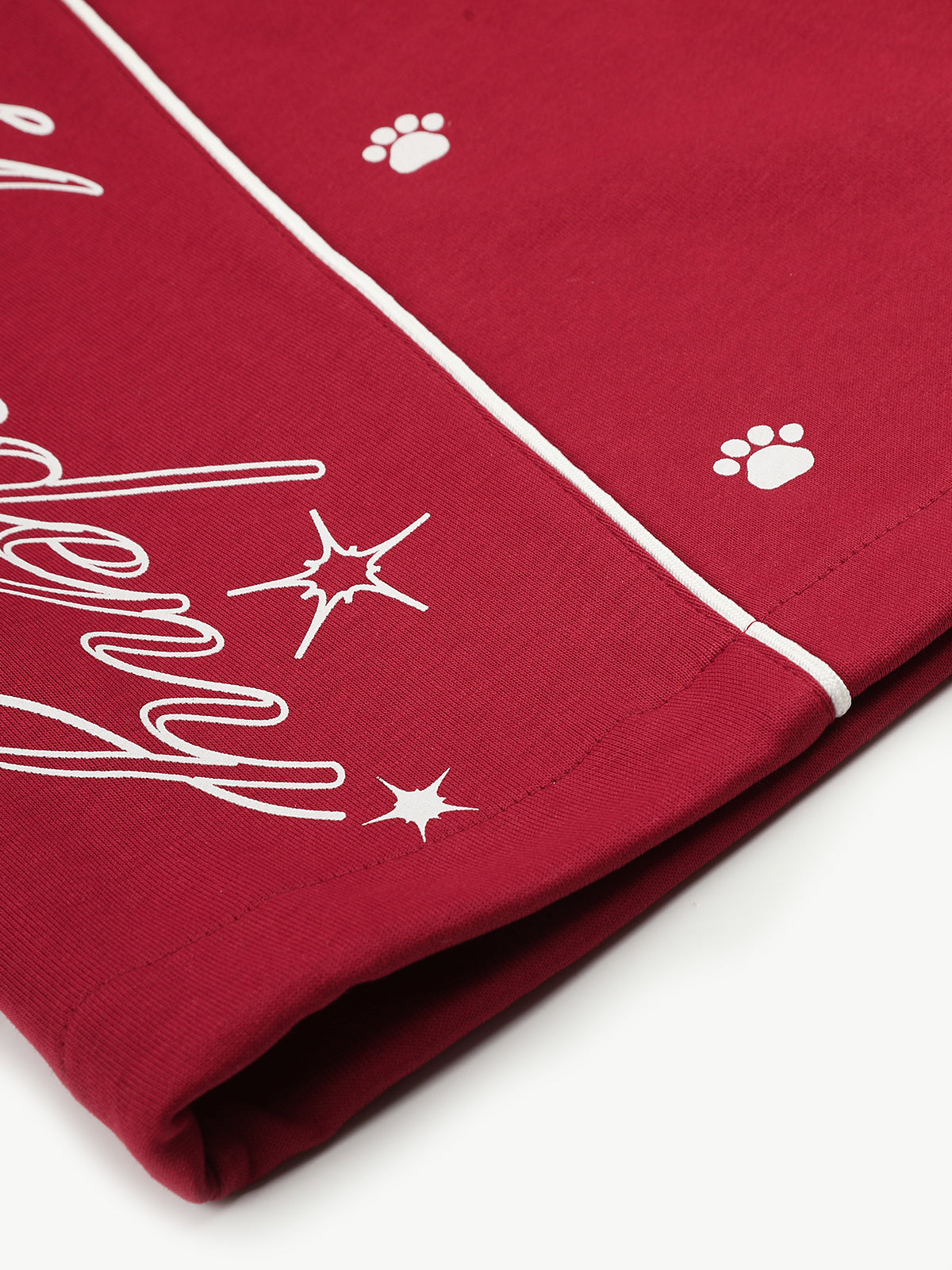 OYL-Lab Paw & Star Print Curved Balloon‑Leg Sweatpants