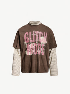 OYL-Lab Vintage Fake Two Piece Long Sleeve Tee