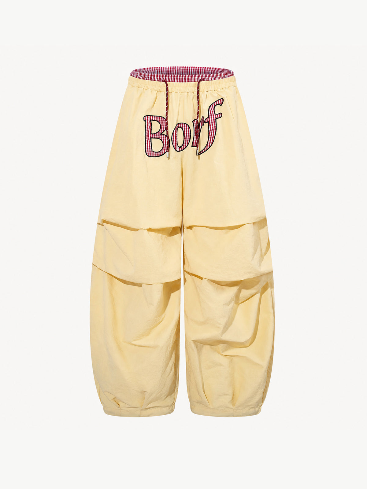 OYL-Lab Crinkle  Embroidery Parachute Pants