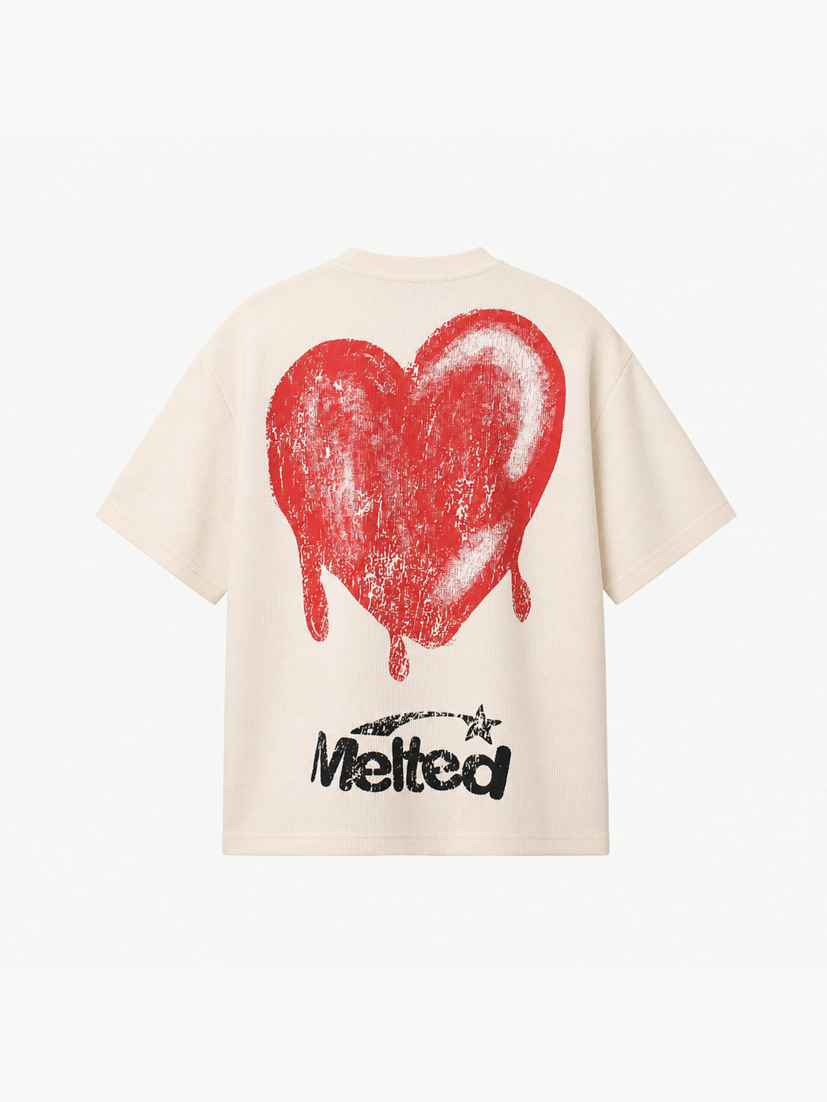 OYL-Lab Waffle Knit Skeleton Heart  Tee