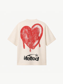 OYL-Lab Waffle Knit Skeleton Heart  Tee