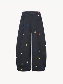 [Copy][Copy]OYL-Lab Distressed Cross Print Baggy Pants
