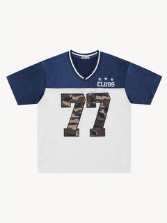 OYL-Lab  Color Block 77 Camo Number Jersey Tee
