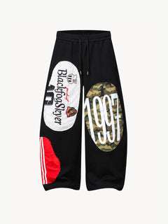 OYL-Lab Patchwork Mesh Baggy Sweatpants