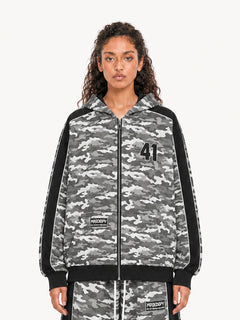 OYL-Lab Camo Panel Zip Up Hoodie