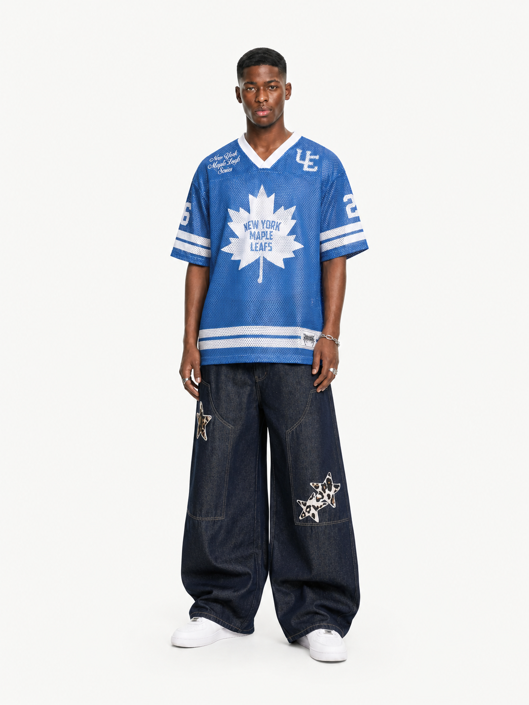 OYL-Lab Mesh Maple Leaf Graphic Jersey Tee