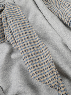 OYL-Lab Layered Plaid Wrap Sweat Shorts