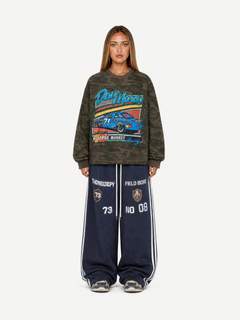 OYL-Lab Vintage Embroidered Baggy Sweatpants