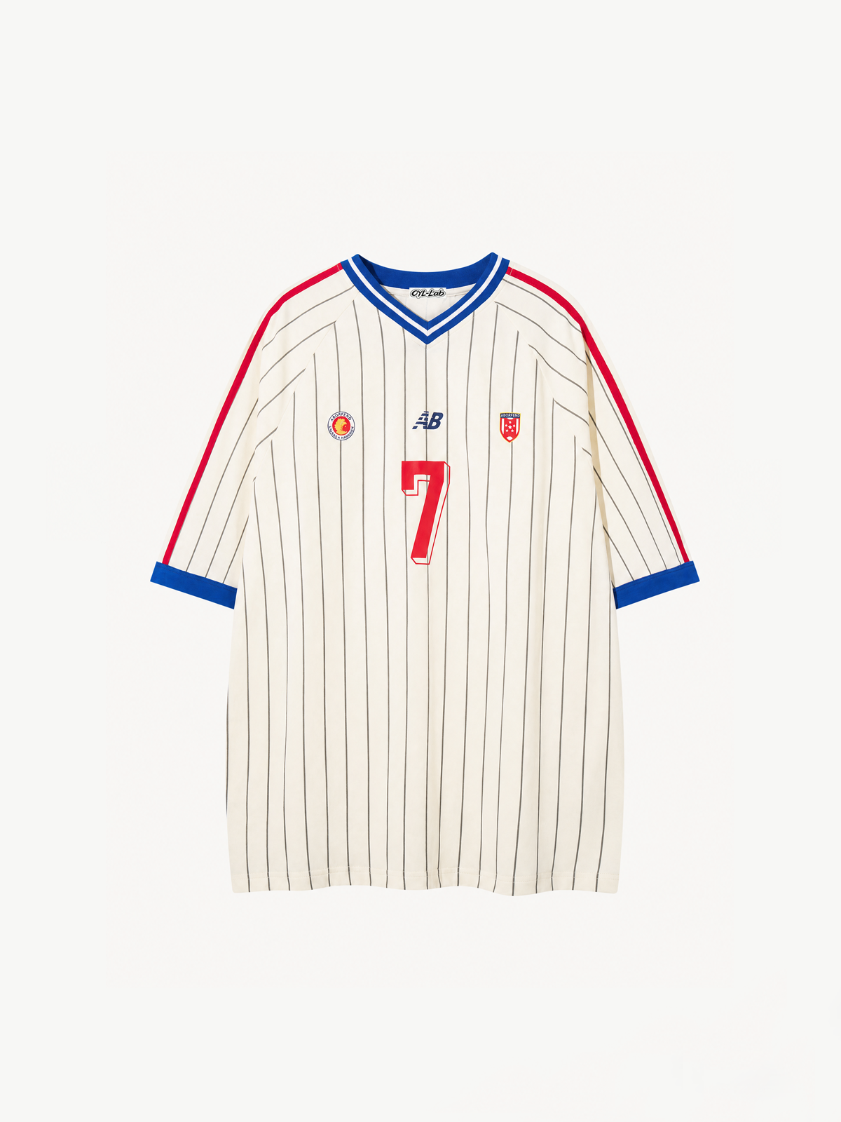 OYL-Lab Vintage Striped #7 Soccer Jersey Tee