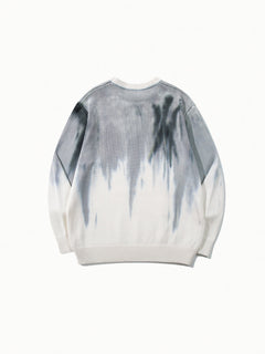 OYL-Lab Gradient Tie‑Dye Crewneck Sweater