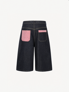 OYL-Lab Star Patch Washed Denim Jorts