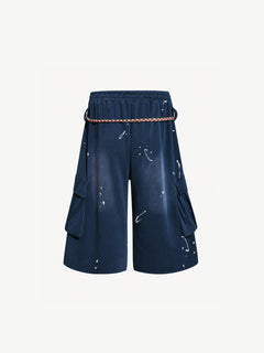 OYL-Lab Graffiti Print Cargo Sweat Shorts