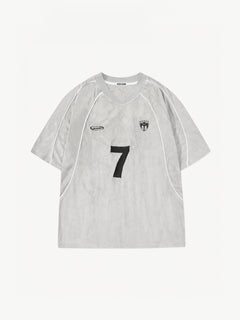OYL-Lab Suede Soccer Jersey #7 V Neck Tee