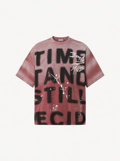 OYL-Lab Spray Dye Splatter Letter Tee
