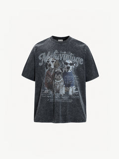 OYL-Lab Washed Cool Puppy Graphic Tee
