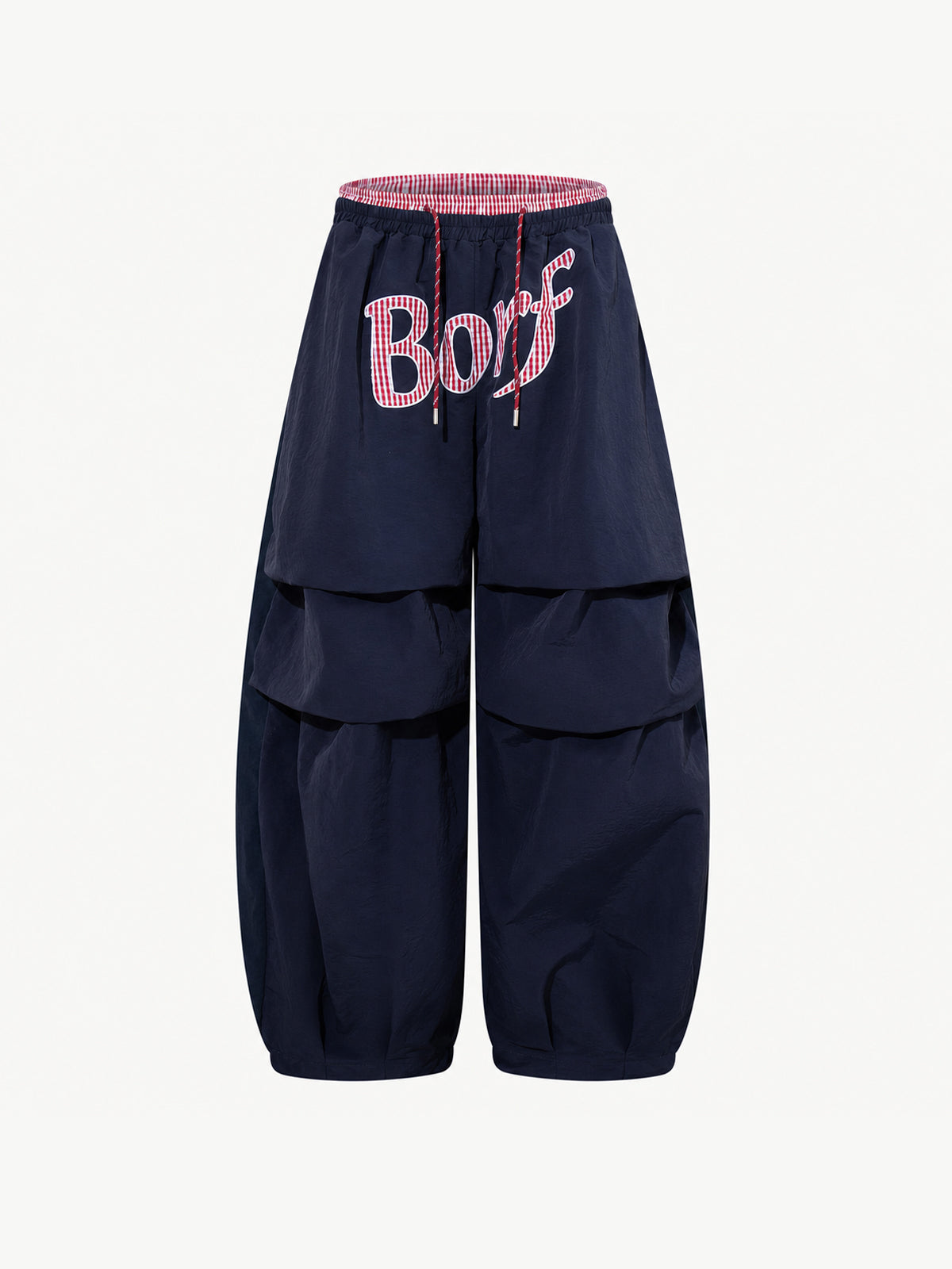 OYL-Lab Crinkle  Embroidery Parachute Pants