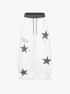 [Copy]OYL-Lab Distressed Cross Print Baggy Pants