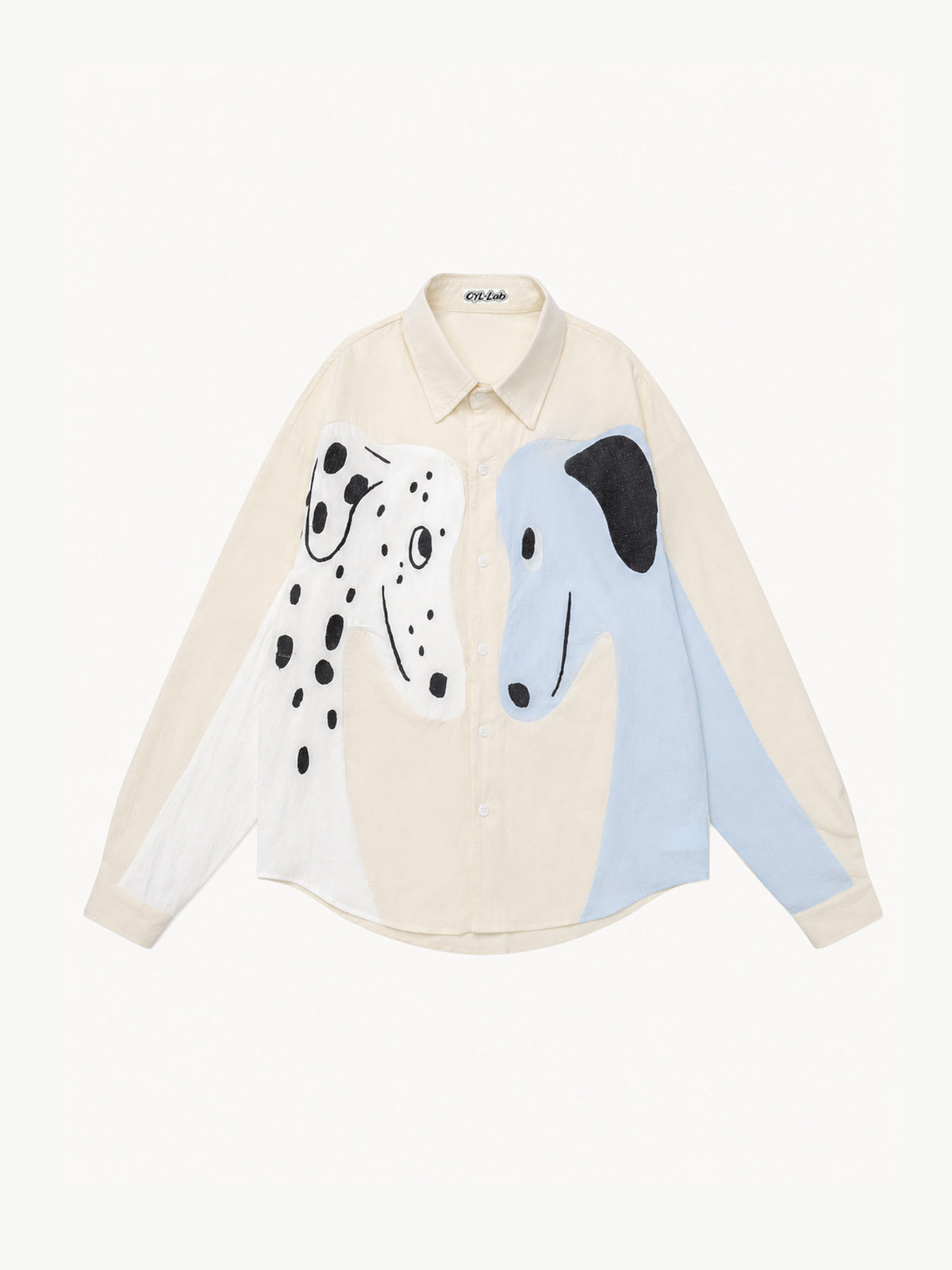 OYL-Lab Dog Embroidery Long Sleeve Shirt