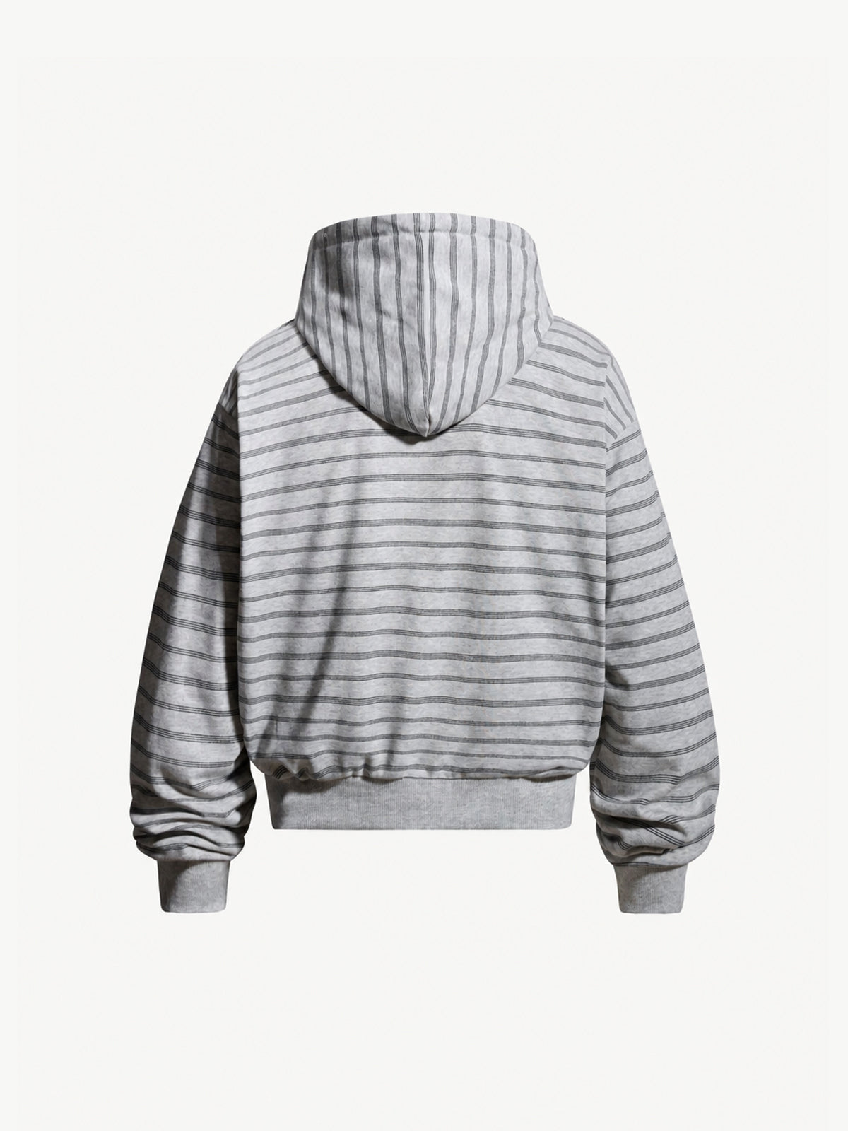 OYL‑Lab Striped Full‑Zip Cropped Hoodie