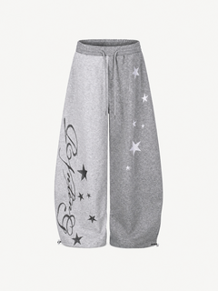 OYL-Lab Two-Tone Split Baggy Sweat Pants