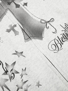 OYL-Lab Retro Halftone Cross Graphic Zip Up Hoodie