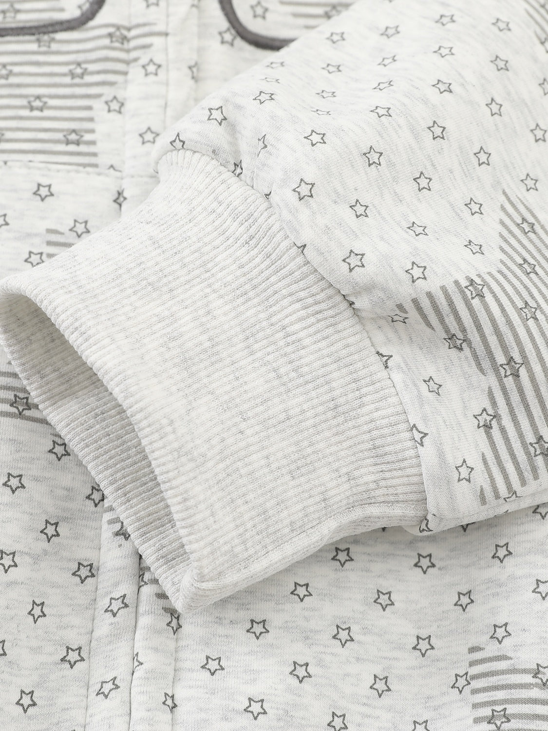 OYL-Lab Star Print  Embroidery Zip Up Hoodie