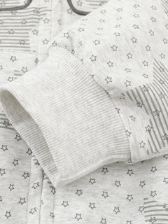 OYL-Lab Star Print  Embroidery Zip Up Hoodie