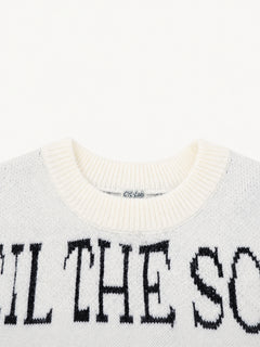 OYL-Lab Cross Figure Jacquard Crewneck Sweater