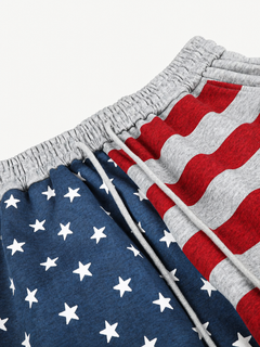 OYL-Lab American Flag Print Baggy Sweatpants