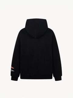 OYL-Lab 3D Hair Clip Decor Zip Up Hoodie