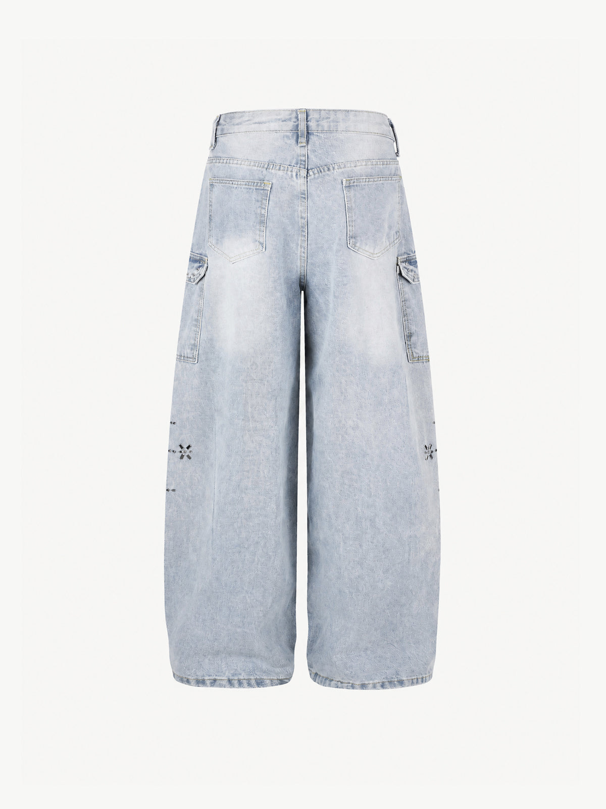 OYL-Lab Metal Stud  Baggy Cargo Denim Pants