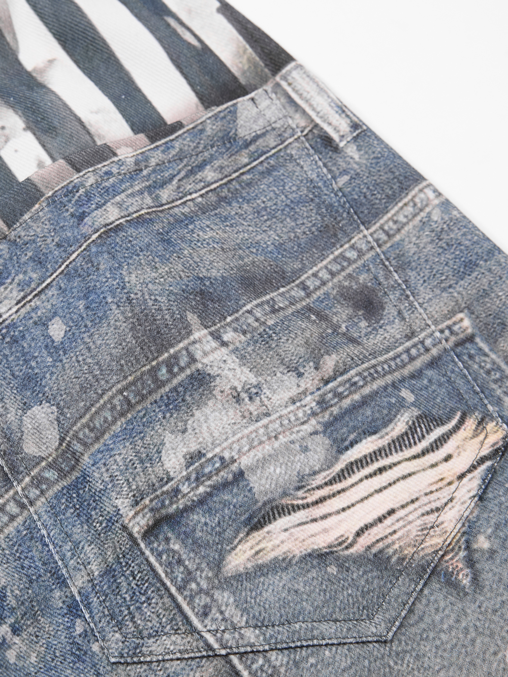OYL-Lab Vintage Striped Waist Star Balloon Wide Leg Pants
