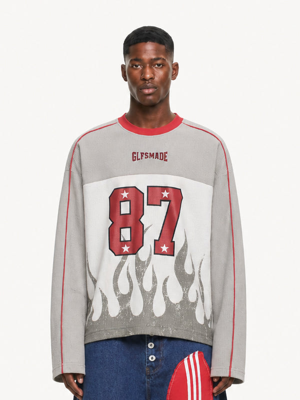 OYL-Lab 87 Flame Waffle Long Sleeve Jersey
