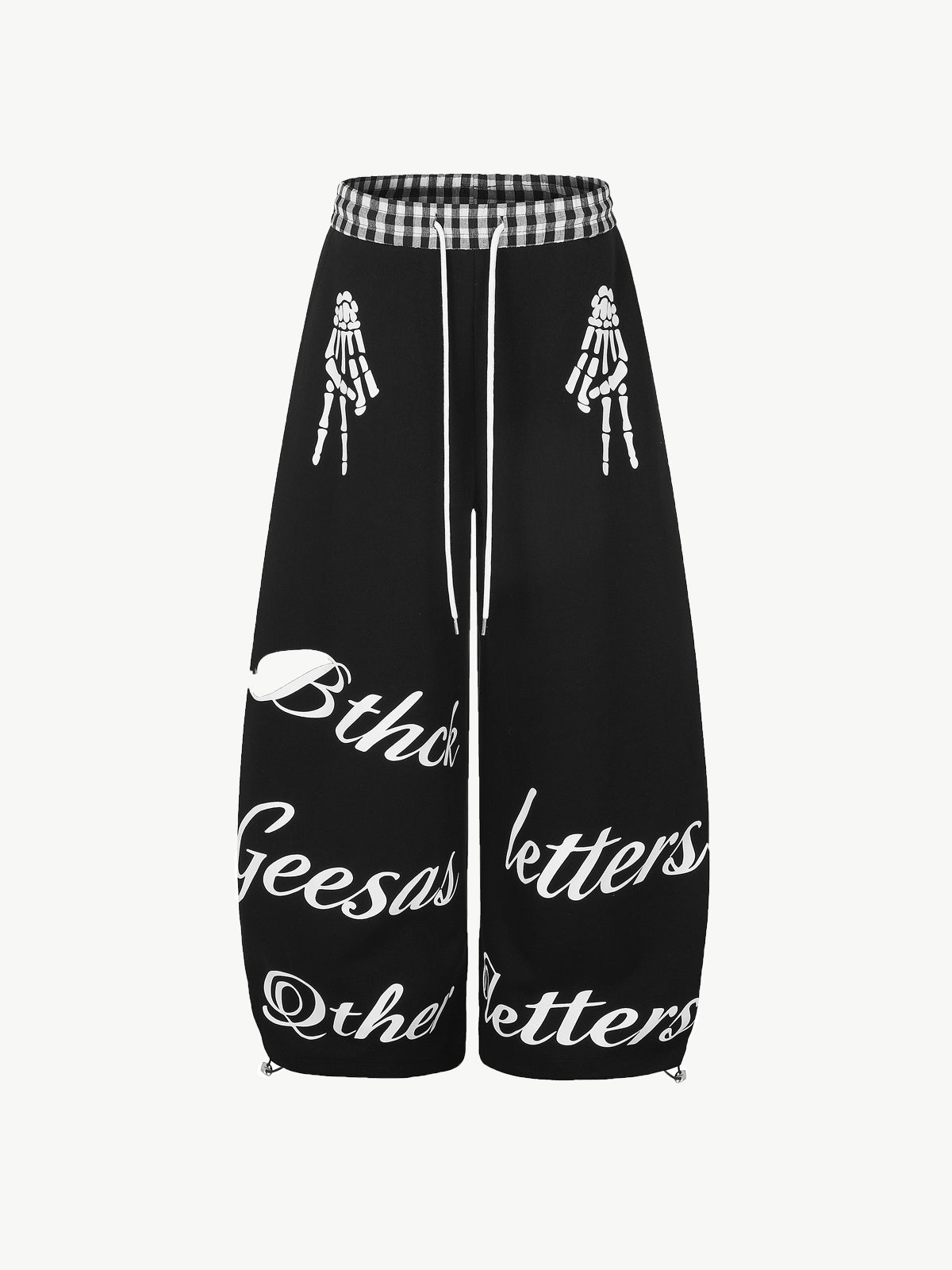 OYL-Lab Skeleton Hand Graphic Baggy Barrel Sweatpants