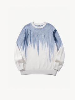 OYL-Lab Gradient Tie‑Dye Crewneck Sweater