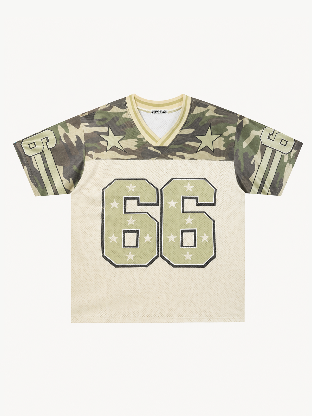 OYL-Lab Camo Panel #66 Star Football Jersey Tee