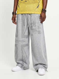 OYL-Lab Distressed Union Jack Star Print Sweat Pants