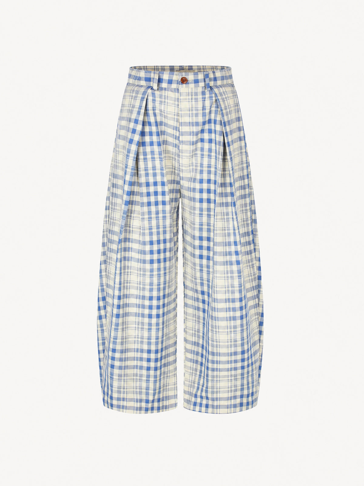 OYL-Lab Pleated Plaid Casual Trousers